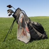 Young Woman Celebrating Victory (Vincenzo Irolli) Golfhanddoek (Groen)