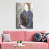Young Woman Holding Black Cat (door Gwen John) Canvas Afdruk (Insitu (Woonkamer))