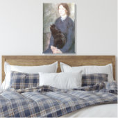 Young Woman Holding Black Cat (door Gwen John) Canvas Afdruk (Insitu (Slaapkamer))