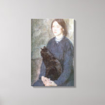 Young Woman Holding Black Cat (door Gwen John)