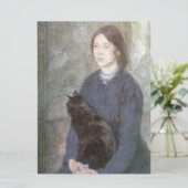 Young Woman Holding Black Cat (door Gwen John) Kaart (Staand voorkant)