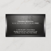 Young Woman Holding Dumbbells | Geschiktheid Visitekaartje (Achterkant)