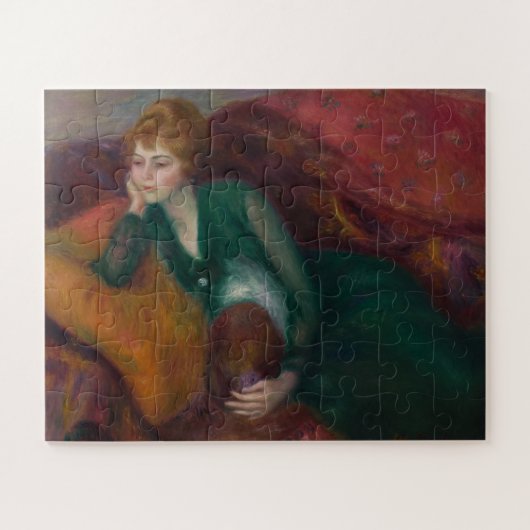 Young Woman in Green, William James Glackens Legpuzzel (Horizontaal)