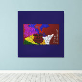 Young Woman in the Flower Mist Canvas Afdruk (Insitu (Houten vloer))