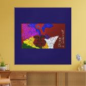 Young Woman in the Flower Mist Canvas Afdruk (Insitu (Woonkamer))