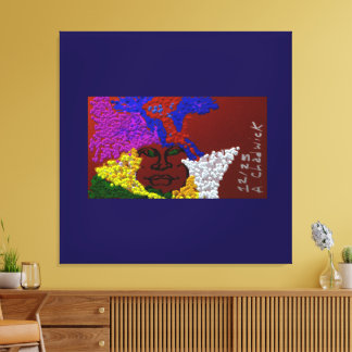 Young Woman in the Flower Mist Canvas Afdruk