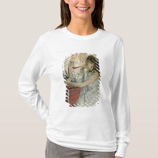 Young Woman Powdering haar Face, 1877 T-shirt (Voorkant)