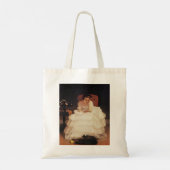 Young Woman Reading Painting Tote Bag (Achterkant)