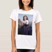 Young Woman Shepherdess, Bouguereau T-shirt (Voorkant)
