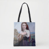 Young Woman Shepherdess, Bouguereau Tote Bag (Voorkant)