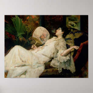 Young Woman Smoking, 1894 Poster