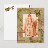 Young Woman Standing Briefkaart (Voorkant / Achterkant)