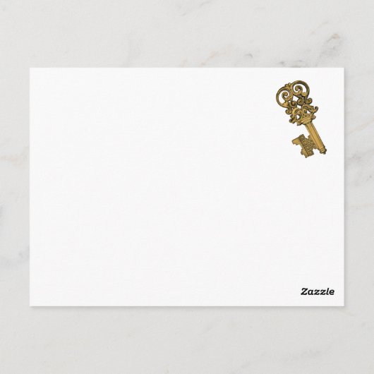 Young Woman Standing Briefkaart (Achterkant)