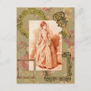 Young Woman Standing Briefkaart