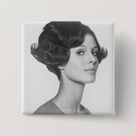 Young Woman Vierkante Button 5,1 Cm (Voorkant)