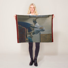 Young Woman Water Pitcher Vermeer Fleece Blanket Deken