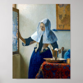 Young Woman with a Water Pitcher by Vermeer Poster