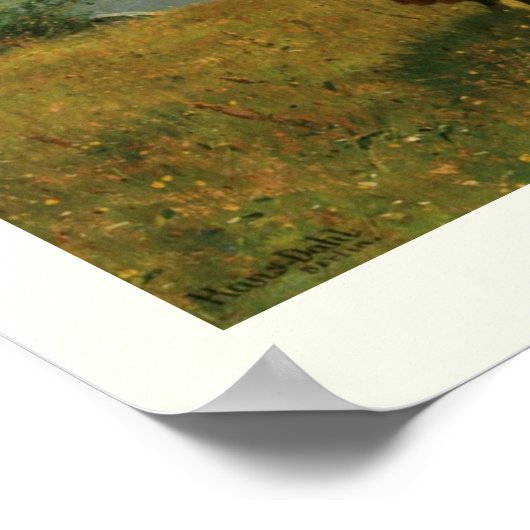 Young Woman with Birch Branches Poster (Hoek)