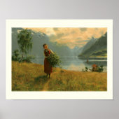 Young Woman with Birch Branches Poster (Voorkant)