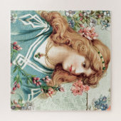 Young Woman with Flowers  Print Legpuzzel (Horizontaal)