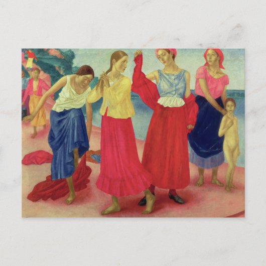 Young Women on the Volga, 1915 Briefkaart (Voorkant)