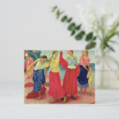 Young Women on the Volga, 1915 Briefkaart (Staand voorkant)