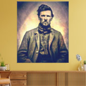 Young Wyatt Earp c. 1870 Canvas Afdruk (Insitu (Woonkamer))