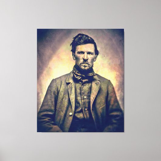 Young Wyatt Earp c. 1870 Canvas Afdruk (Voorkant)