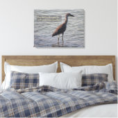 Young Yellow Crowned Heron Inspirerend Quote Canvas Afdruk (Insitu (Slaapkamer))