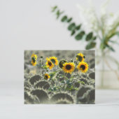 Young Yellow Sunflower Briefkaart (Staand voorkant)