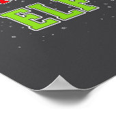 Youngest Elf Christmas Family Matching Group Xmas  Poster (Hoek)