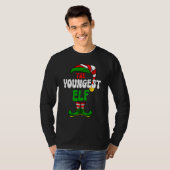 Youngest Elf Family Matching Group Merry Christmas T-shirt (Voorkant volledig)