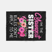 Youngest Sister Shirt Rules Don't Apply To Me Matc Fleece Deken (Voorkant (Horizontaal))