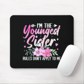 Youngest Sister Tee Rules Don't Apply To Me Funny  Muismat (Met muis)