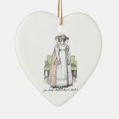 Youngest & Tallest, Jane Austen Pride en Prejudic Keramisch Ornament (Rechts)