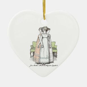 Youngest & Tallest, Jane Austen Pride en Prejudic Keramisch Ornament