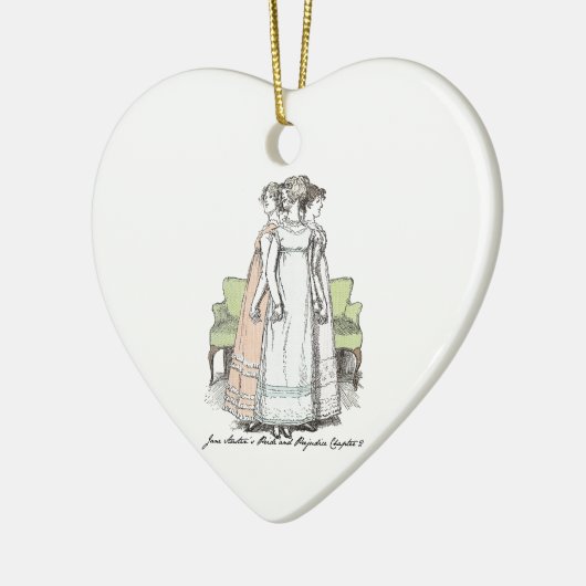 Youngest & Tallest, Jane Austen Pride en Prejudic Keramisch Ornament (Links)