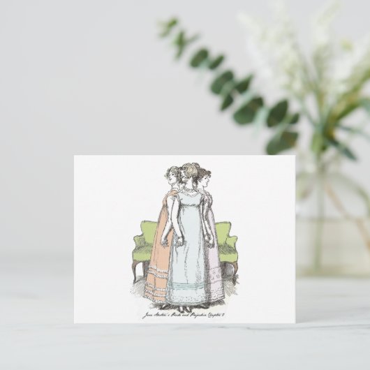 Youngest & Tallest, Jane Austen Pride & Prejudice Briefkaart (Staand voorkant)
