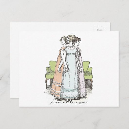 Youngest & Tallest, Jane Austen Pride & Prejudice Briefkaart (Voorkant / Achterkant)