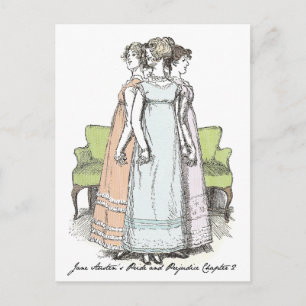 Youngest & Tallest, Jane Austen Pride & Prejudice Briefkaart