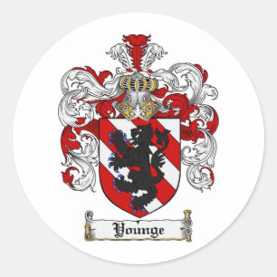 Youngewapen Younge Family Crest Ronde Sticker