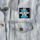 YoungQ "I'M A DREAMER"-Button Vierkante Button 5,1 Cm (In situ)