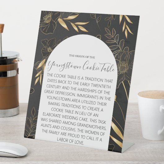 YOUNGSTOWN COOKIE TAFEL TROUWTEKEN RECLAMEBORD MET VOETSTUK (Insitu)