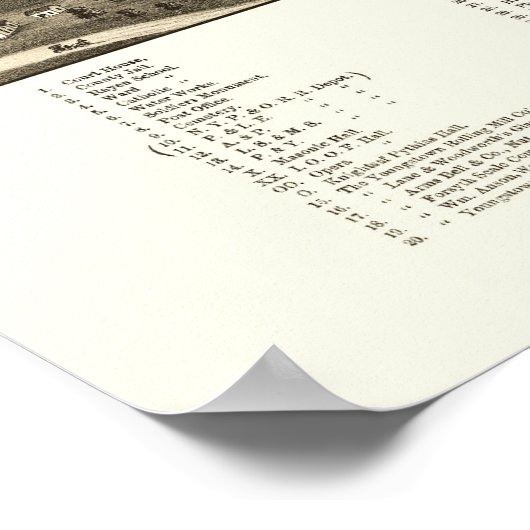 Youngstown, OH Panoramic Map - 1882 Poster (Hoek)