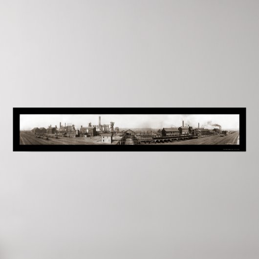 Youngstown OH Steel Photo 1910 Poster (Voorkant)