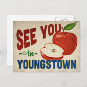Youngstown Ohio Apple - Vintage Travel Briefkaart (Voorkant / Achterkant)