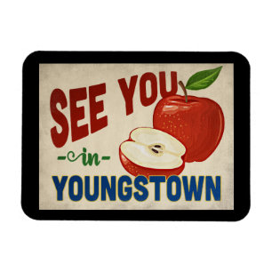 Youngstown Ohio Apple - Vintage Travel Magneet