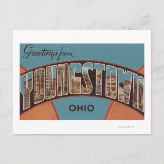 Youngstown, Ohio - Grote letterscènes Briefkaart (Voorkant)