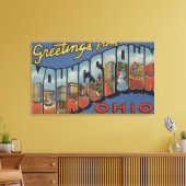 Youngstown, Ohio - Grote letterscènes Canvas Afdruk (Insitu (Woonkamer))
