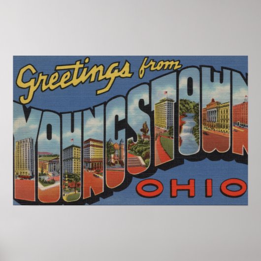 Youngstown, Ohio - Grote letterscènes Poster (Voorkant)
